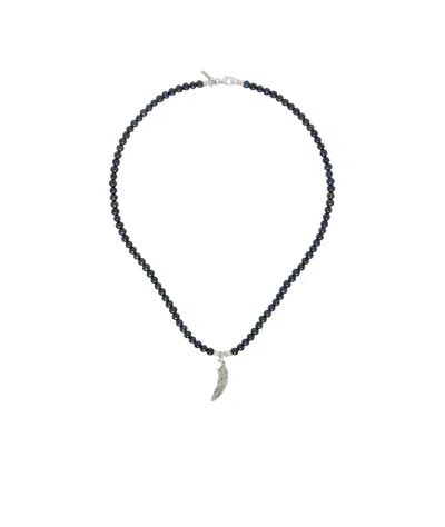 Emanuele Bicocchi Piuma Pearl Necklace In Black