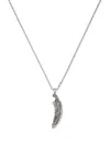 Emanuele Bicocchi Piuma Pendant Necklace In Silver