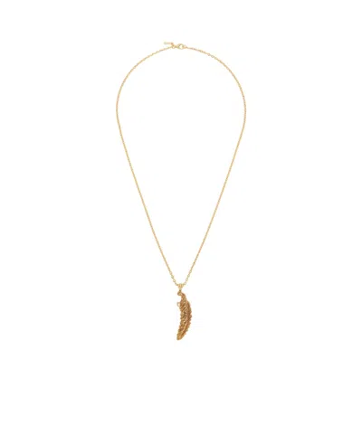 Emanuele Bicocchi Piuma Pendant Necklace In Yellow