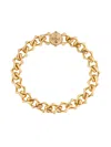 Emanuele Bicocchi Polished-chain Logo-detail Bracelet In Gold
