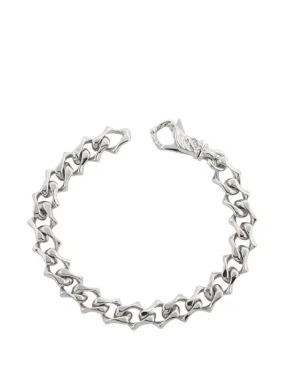 Emanuele Bicocchi Polished Sharp Chain Bracelet In Neutral