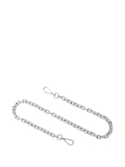 Emanuele Bicocchi Pyramid-stud Anchor Wallet Chain In Silver