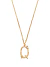 Emanuele Bicocchi Q Letter Pendant Necklace In Gold