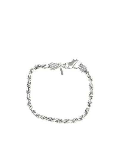 Emanuele Bicocchi Rope Chain Bracelet In Silver