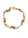 Emanuele Bicocchi Rose And Skull-motif Bracelet In 金色