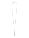 Emanuele Bicocchi Rose And Skull Pendant Necklace In Metallic
