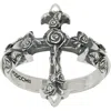 Emanuele Bicocchi Rose Cross Ring In Silver