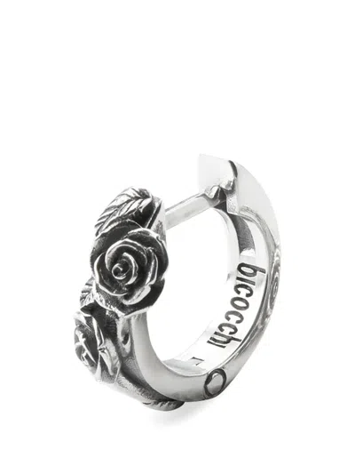 Emanuele Bicocchi Rose Hoop Earring In Metallic