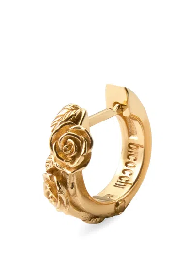 Emanuele Bicocchi Rose Hoop Earring In Yellow