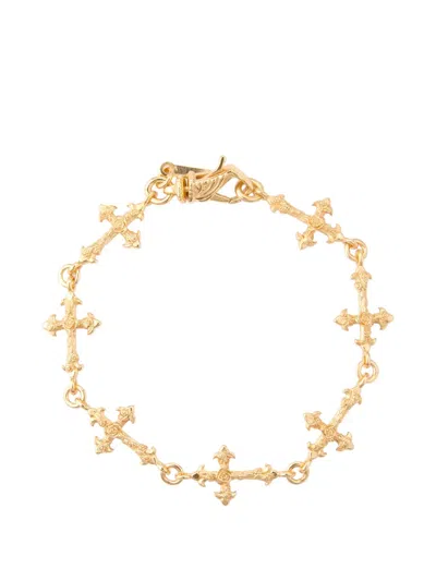 Emanuele Bicocchi Rose Multi-cross Bracelet In Gold