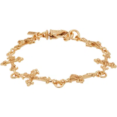Emanuele Bicocchi Rose Multi-cross Bracelet In Gold