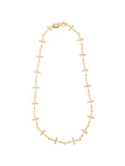 Emanuele Bicocchi Rose Multi-cross Necklace In Gold