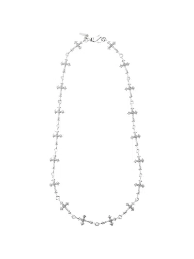 Emanuele Bicocchi Rose Multi-cross Necklace In Pink