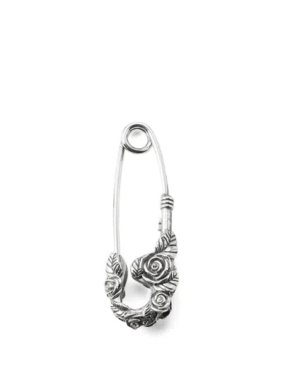 Emanuele Bicocchi Rose Pin Earring Small In Silver
