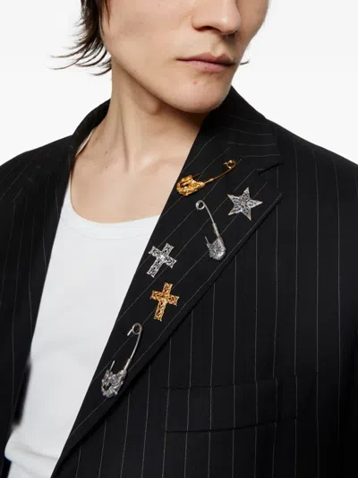 Emanuele Bicocchi Rose Safety-pin Brooch In Pink