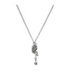 Emanuele Bicocchi Rose & Skull Pendant Necklace