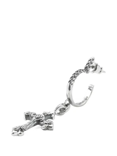 Emanuele Bicocchi Rose-cross Earring In Metallic