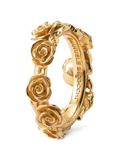 Emanuele Bicocchi Rose-detail Band Ring In Gold