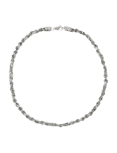 EMANUELE BICOCCHI EMANUELE BICOCCHI ROUND BRAIDED SILVER NECKLACE