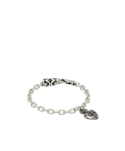 Emanuele Bicocchi Sacred Heart Bracelet In Silver