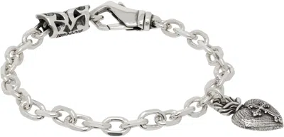 Emanuele Bicocchi Sacred Heart Bracelet In Silver