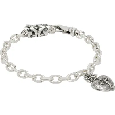Emanuele Bicocchi Sacred Heart Bracelet In Silver