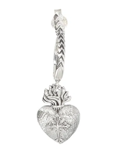 Emanuele Bicocchi Sacred Heart Earring In Metallic