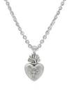 Emanuele Bicocchi Sacred Heart Necklace In 银色