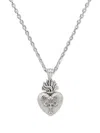 Emanuele Bicocchi Sacred Heart Necklace In 银色