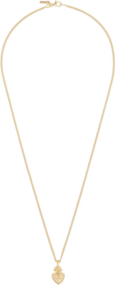 Emanuele Bicocchi Sacred Heart Necklace In Gold