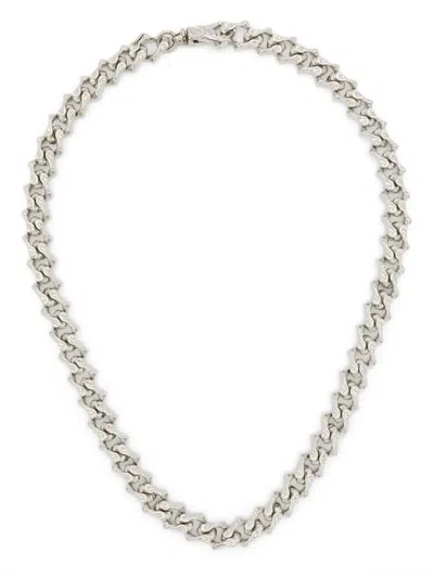 Emanuele Bicocchi Sharp Chain-link Necklace In Silver