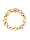 Emanuele Bicocchi Sharp Chain Logo Bracelet In Gold