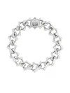 Emanuele Bicocchi Sharp Chain Logo Bracelet In Metallic