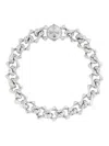 Emanuele Bicocchi Sharp Chain Logo Bracelet In Silver