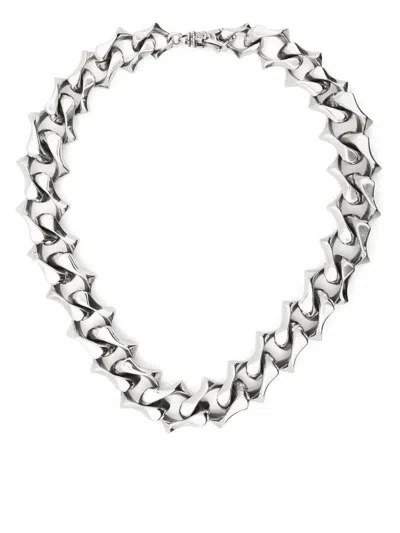 Emanuele Bicocchi Sharp Link Chain Necklace In Silver