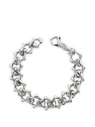 Emanuele Bicocchi Sharp Polished Chain Bracelet In Silver