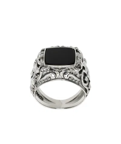 Emanuele Bicocchi Signet Ring In Gray