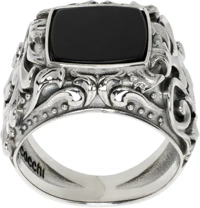 Emanuele Bicocchi Silver Arabesque Chevalier Ring