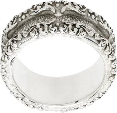 Emanuele Bicocchi Silver Arabesque Double Band Ring