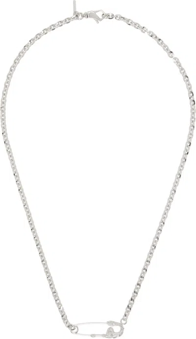 Emanuele Bicocchi Arabesque Pin Necklace In White