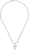 Emanuele Bicocchi Silver Beaded Chain Necklace In Silver