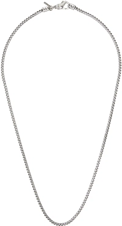 Emanuele Bicocchi Silver Box Chain Necklace