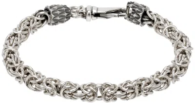 Emanuele Bicocchi Silver Byzantine Chain Bracelet