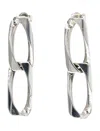 Emanuele Bicocchi Silver Chain Link Earrings In Silver