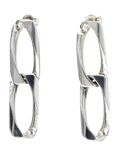 Emanuele Bicocchi Silver Chain Link Earrings