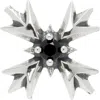 Emanuele Bicocchi Silver Crest Crystal Single Earring In Silver