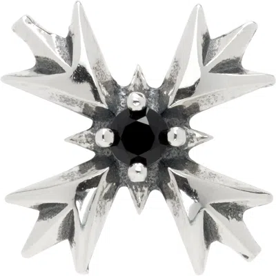 Emanuele Bicocchi Silver Crest Crystal Single Earring