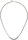 Emanuele Bicocchi Silver Crochet Necklace In Silver