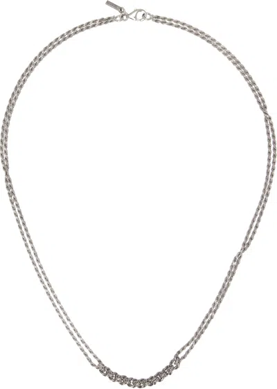 Emanuele Bicocchi Silver Crochet Necklace