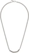 Emanuele Bicocchi Silver Crochet Necklace In Silver